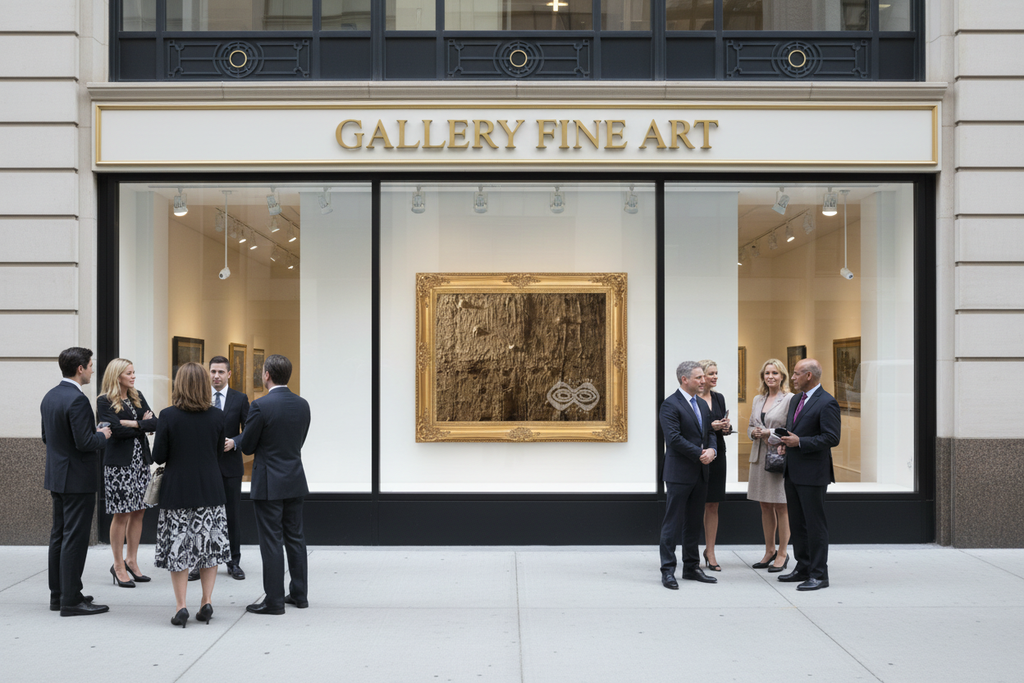 Gallery Fine Art daytime with April artwork