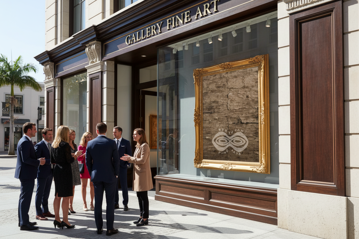 Gallery Fine Art daytime with March artwork